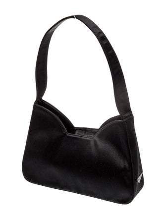 Prada Enameled Metal Triangle Shoulder Bag