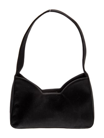 Prada Enameled Metal Triangle Shoulder Bag