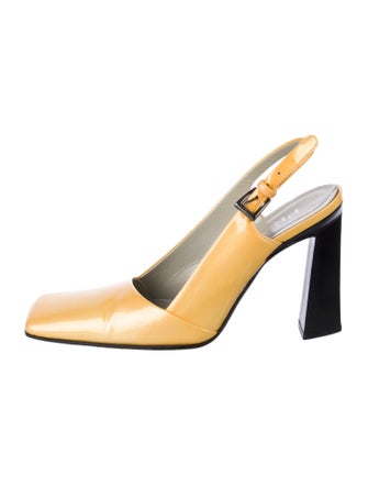 Prada Patent Leather Slingback Pumps
