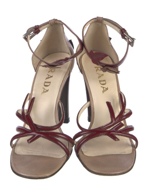 Prada Leather Printed Sandals
