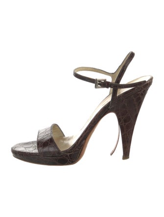 Prada Crocodile Sandals
