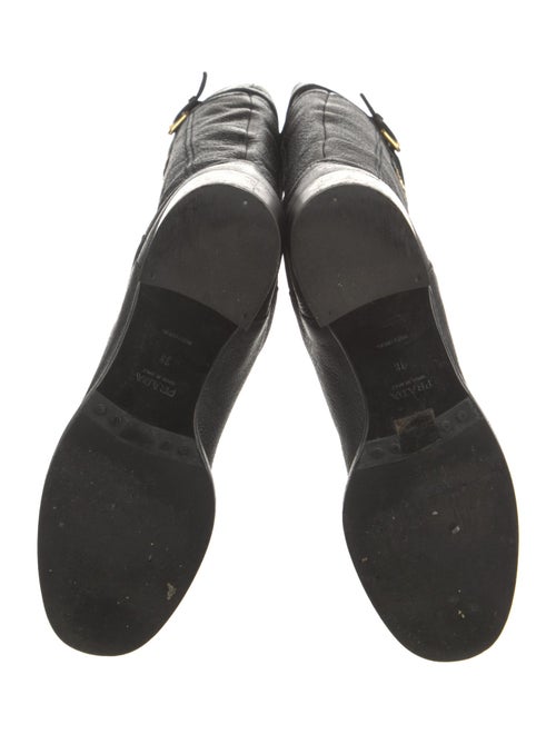 Prada Leather Studded Accents Riding Boots