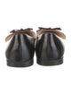 Prada Patent Leather Bow Accents Ballet Flats