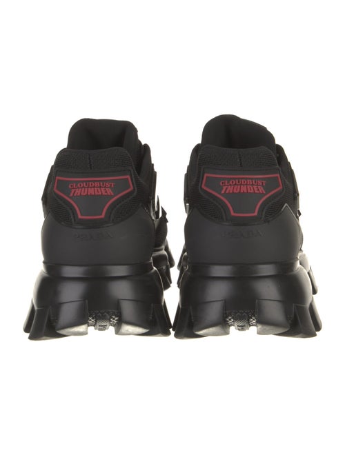 Prada Mesh Leather Trim Embellishment Chunky Sneakers
