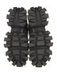 Prada Mesh Leather Trim Embellishment Chunky Sneakers