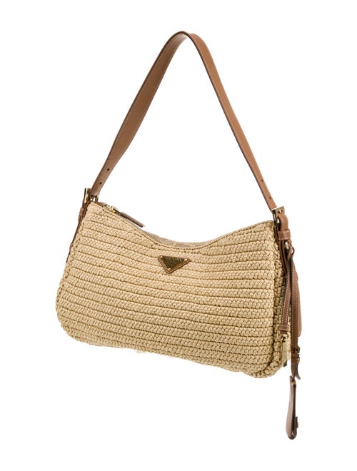 Prada Enameled Metal Triangle Aimee Large