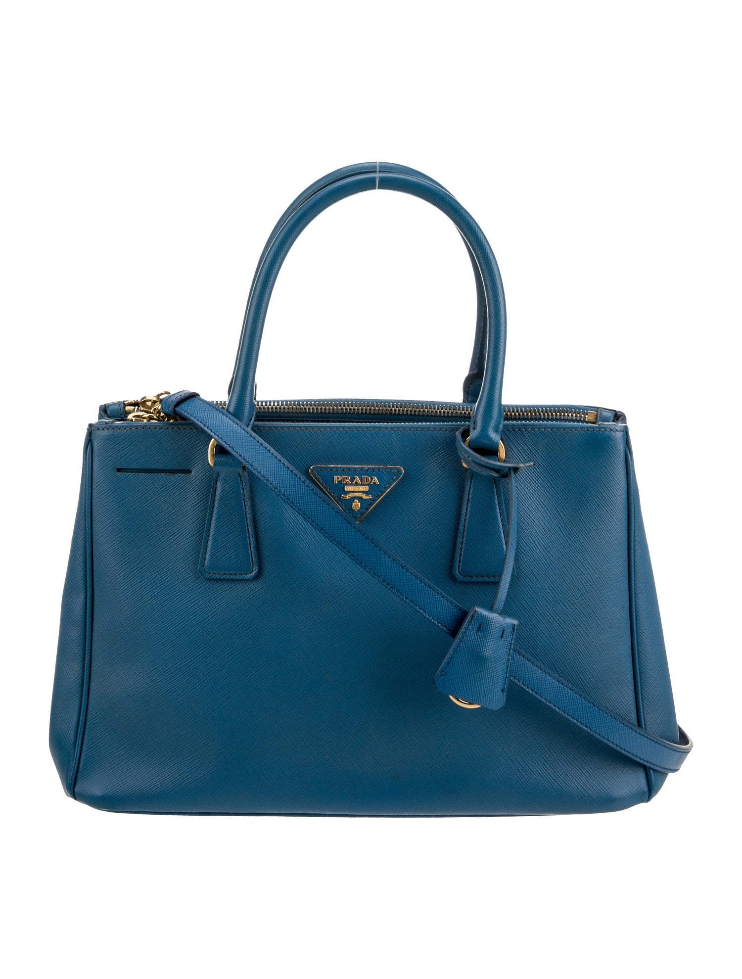 Prada Saffiano Leather Galleria Double Zip Small