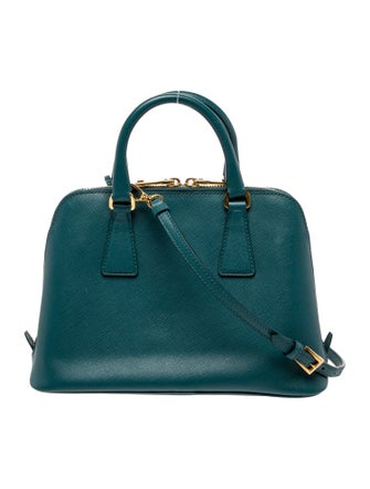 Prada Enameled Metal Triangle Promenade Mini