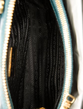 Prada Enameled Metal Triangle Promenade Mini