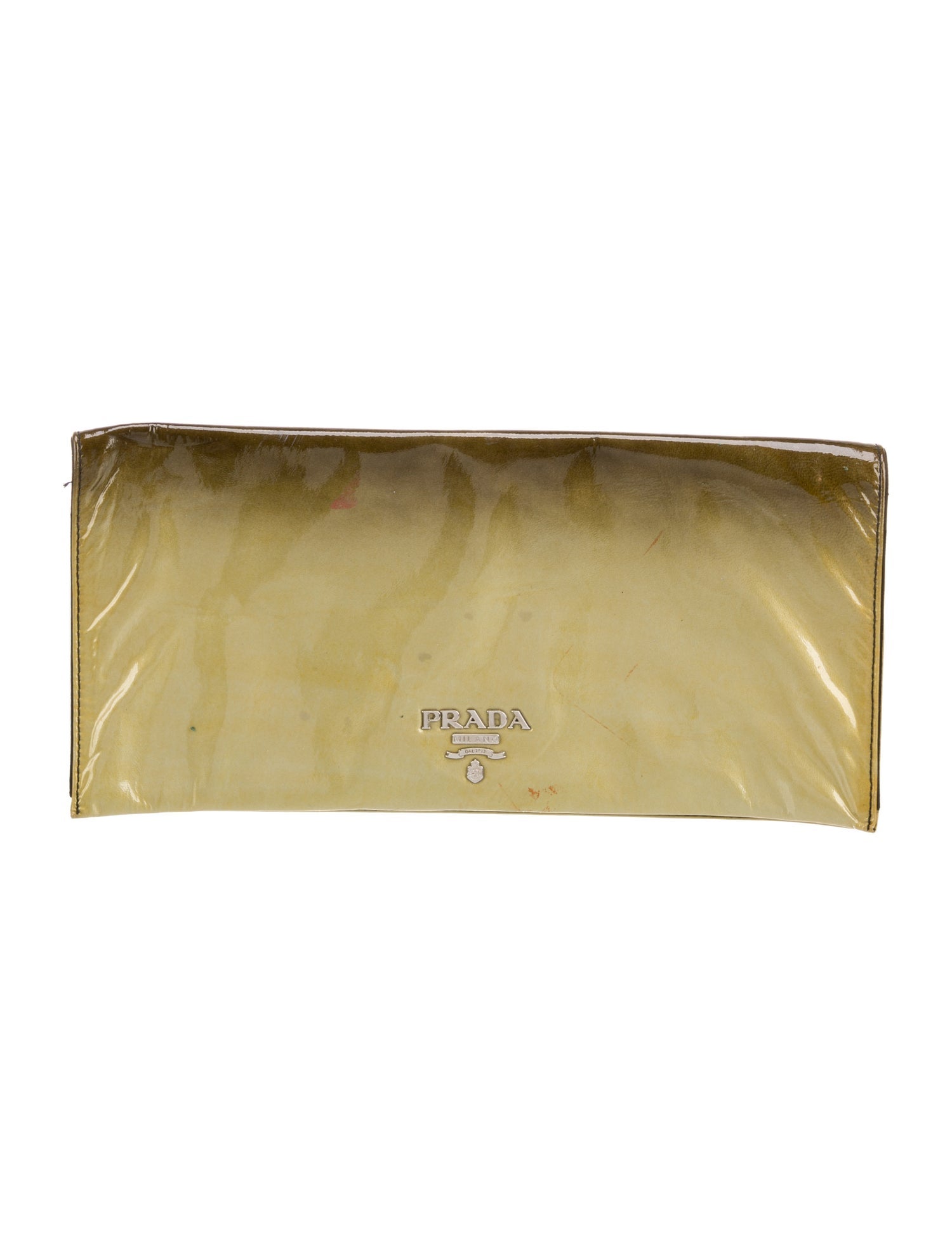 Prada Vernice Leather Clutch
