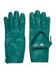 Prada Leather Pouch Embellished Nappa Gloves