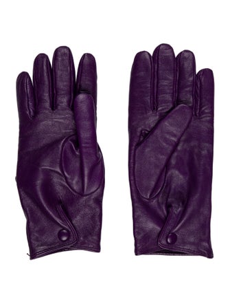 Prada Leather Pouch Embellished Nappa Gloves