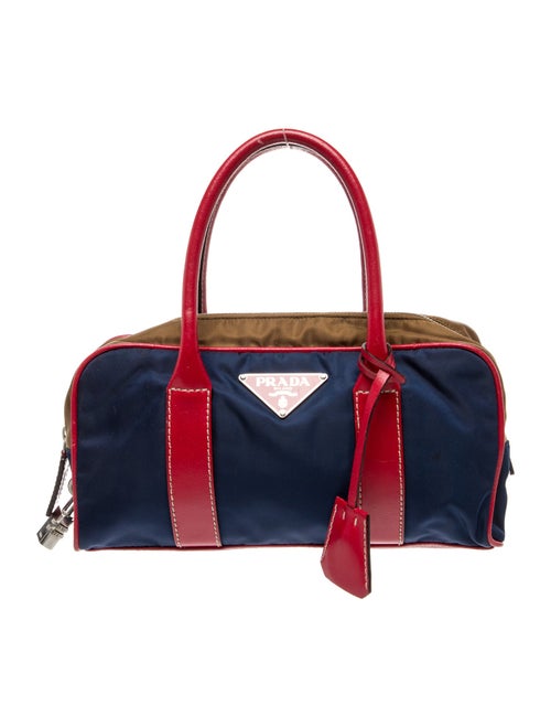 Prada Enameled Metal Triangle Bauletto