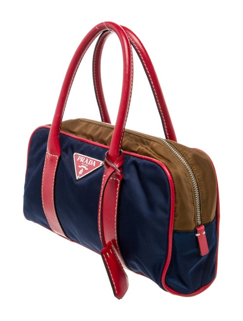 Prada Enameled Metal Triangle Bauletto