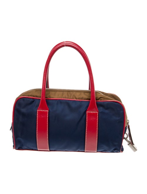 Prada Enameled Metal Triangle Bauletto