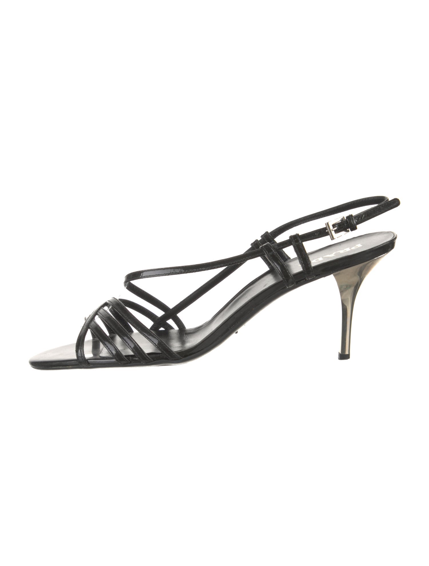 Prada Patent Leather Slingback Sandals
