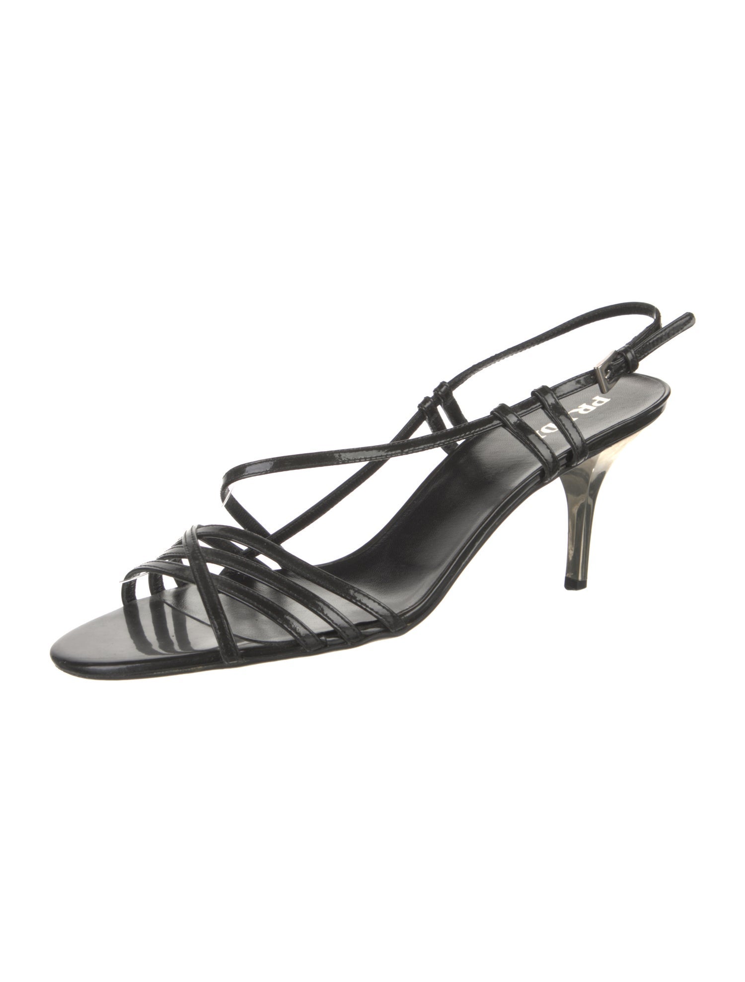 Prada Patent Leather Slingback Sandals