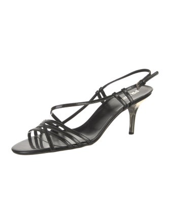 Prada Patent Leather Slingback Sandals