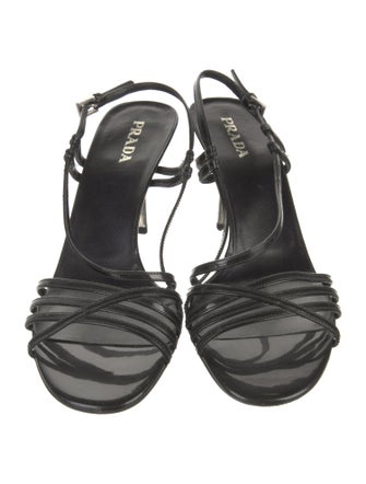 Prada Patent Leather Slingback Sandals