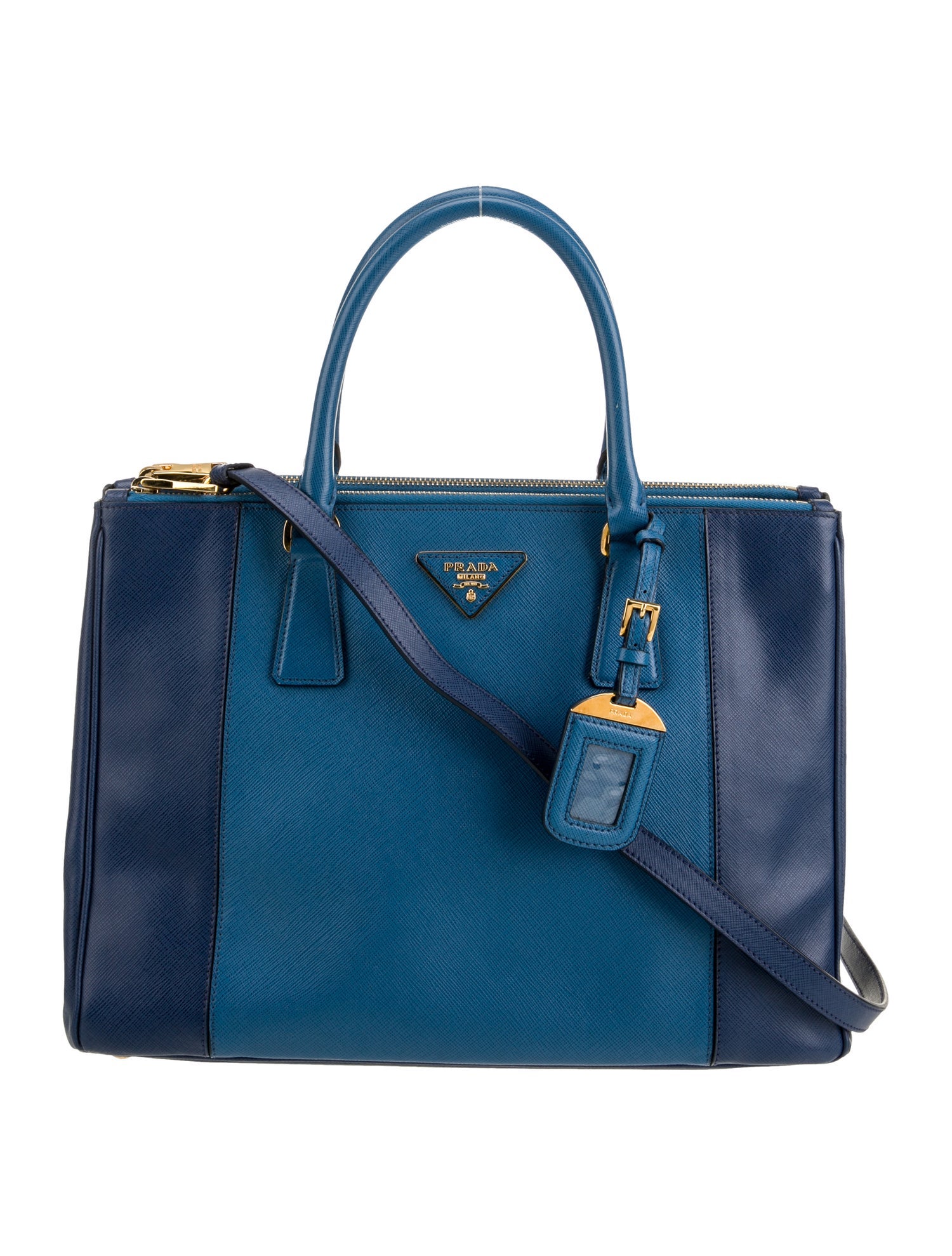 Prada Saffiano Leather Galleria Double Zip