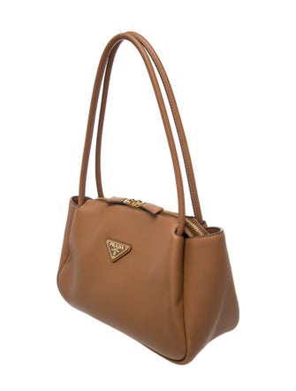 Prada Enameled Metal Triangle Darling Medium