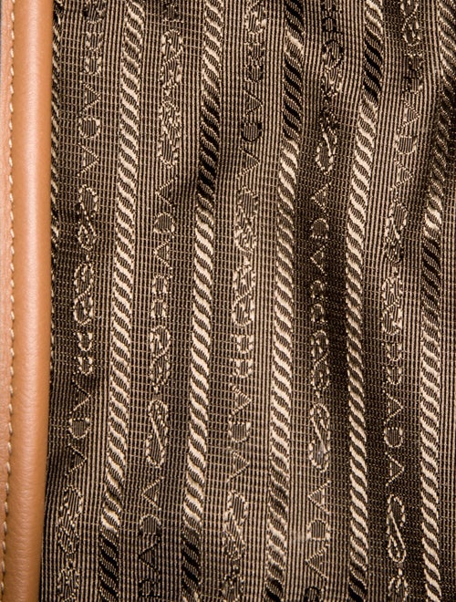 Prada Enameled Metal Triangle Darling Medium