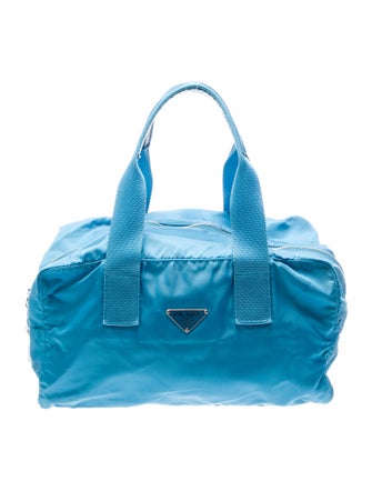 Prada Enameled Metal Triangle Top Handle Bag