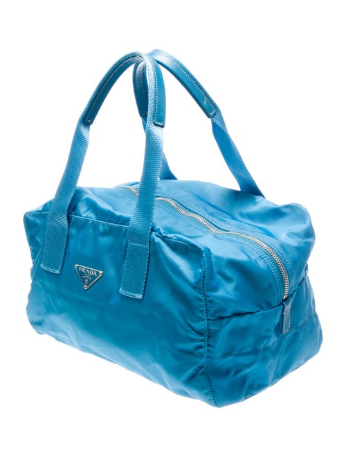 Prada Enameled Metal Triangle Top Handle Bag