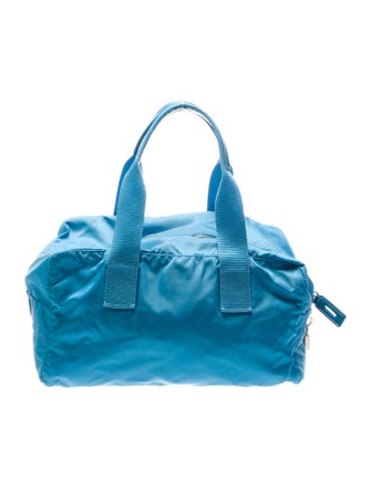 Prada Enameled Metal Triangle Top Handle Bag