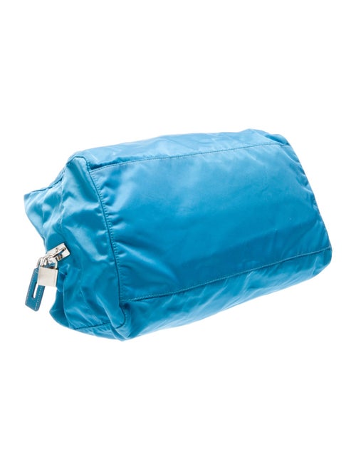 Prada Enameled Metal Triangle Top Handle Bag