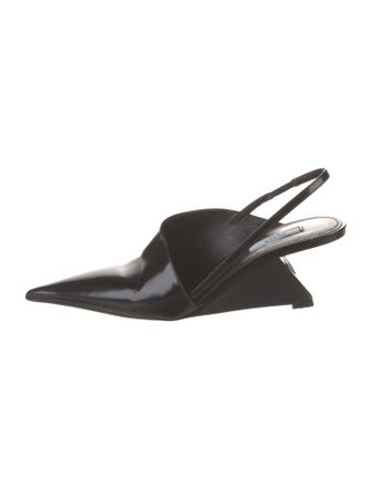 Prada Patent Leather Slingback Pumps