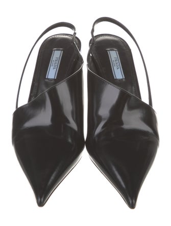 Prada Patent Leather Slingback Pumps