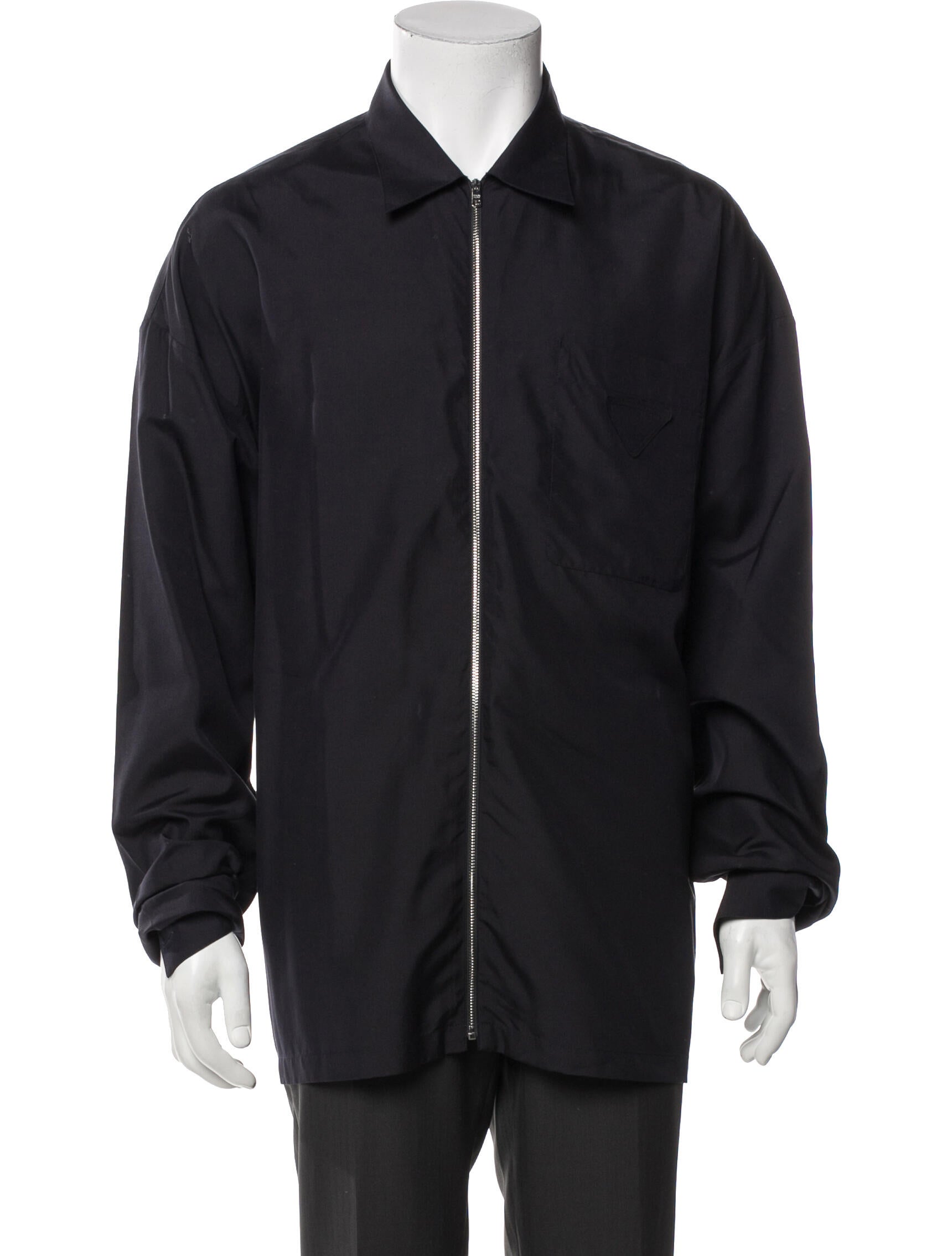 Prada 2023 Enameled Metal Triangle Windbreaker