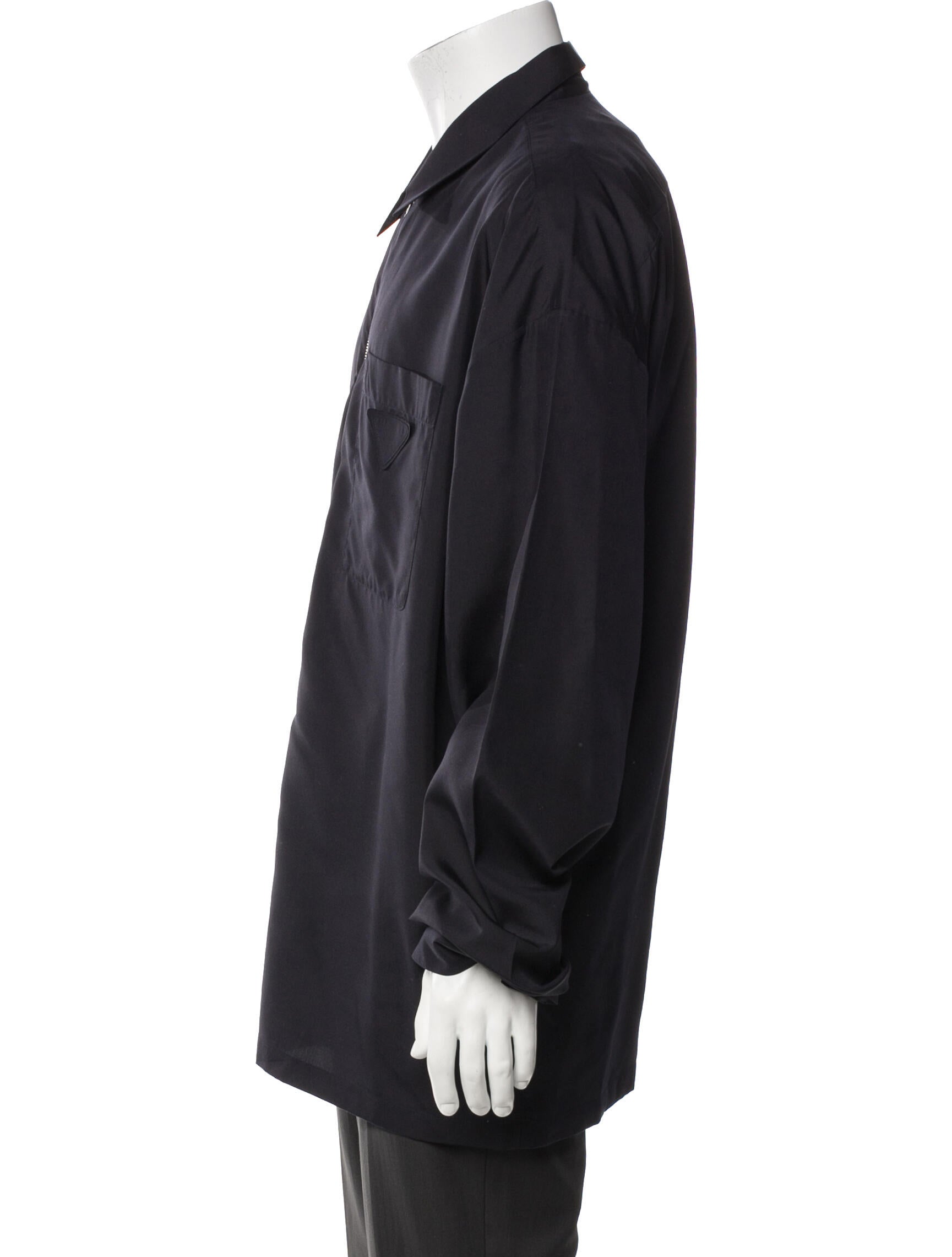 Prada 2023 Enameled Metal Triangle Windbreaker