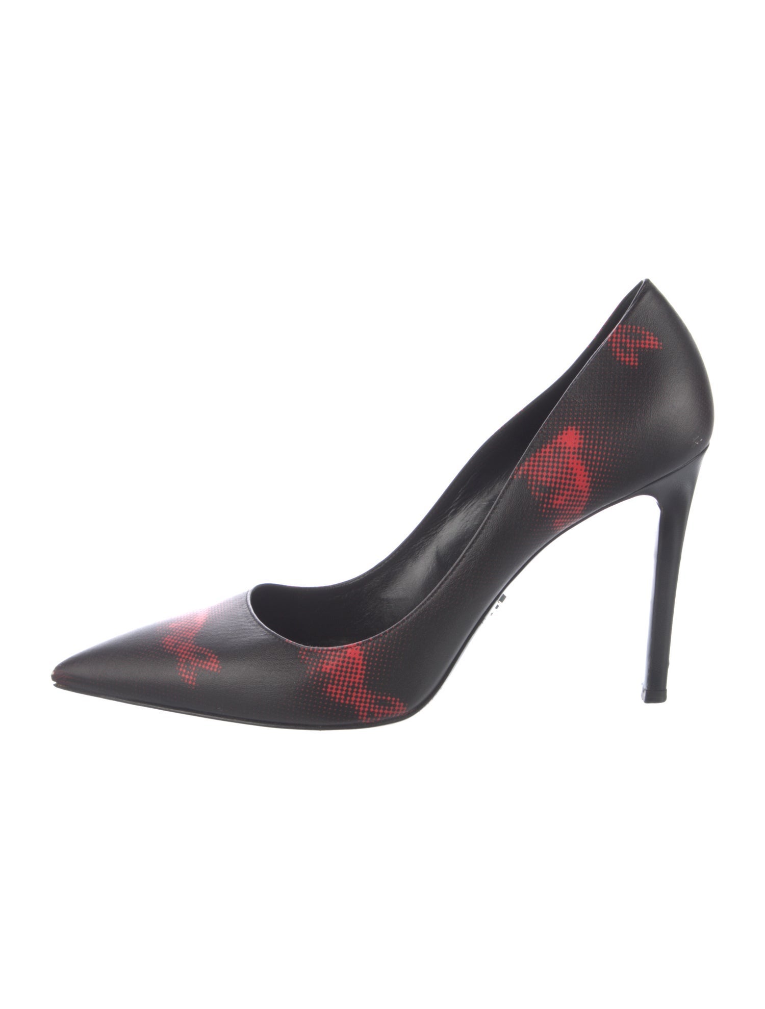 Prada Leather Printed Pumps