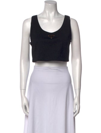 Prada 2024 Scoop Neck Crop Top