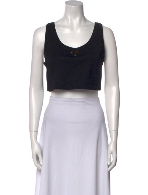 Prada 2024 Scoop Neck Crop Top