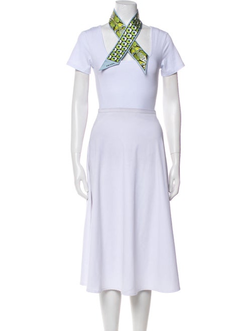 Prada Silk Floral Print Snood