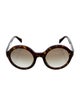 Prada Round Gradient Sunglasses