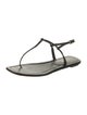Prada Patent Leather T-Strap Sandals