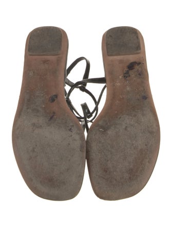 Prada Patent Leather T-Strap Sandals