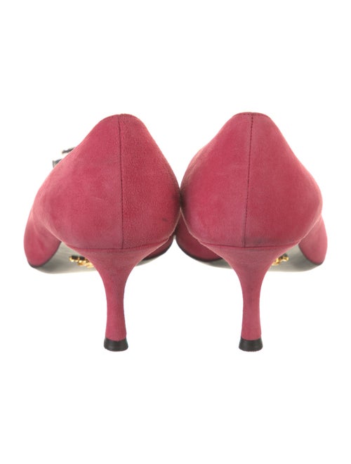 Prada Suede Crystal Embellishments Pumps