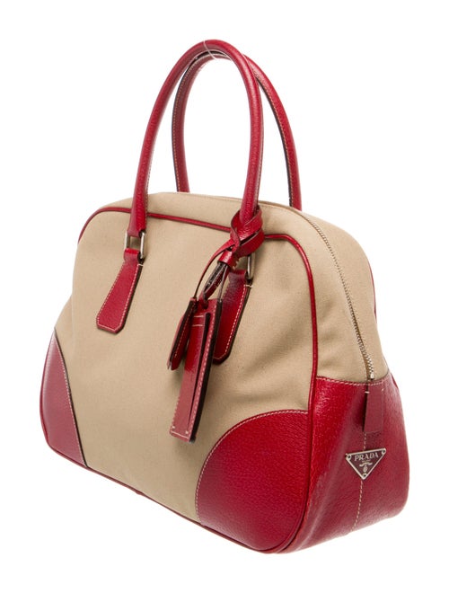 Prada Enameled Metal Triangle Bauletto