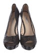 Prada Leather Lasercut Accents Pumps