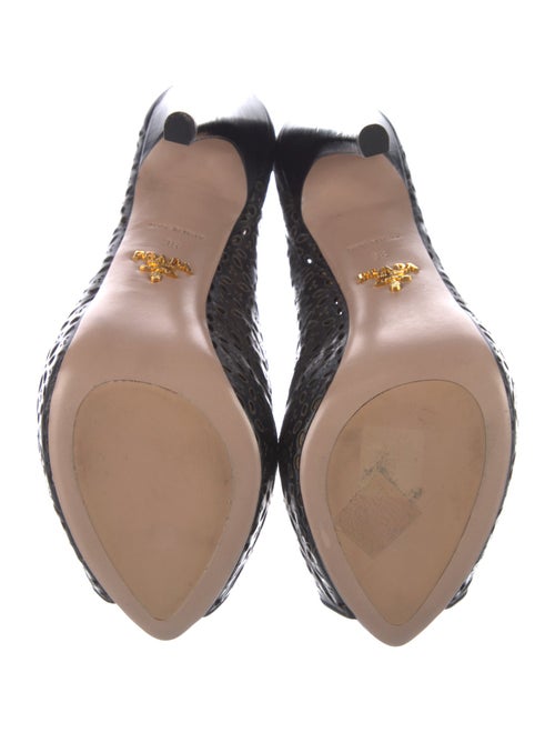Prada Leather Lasercut Accents Pumps