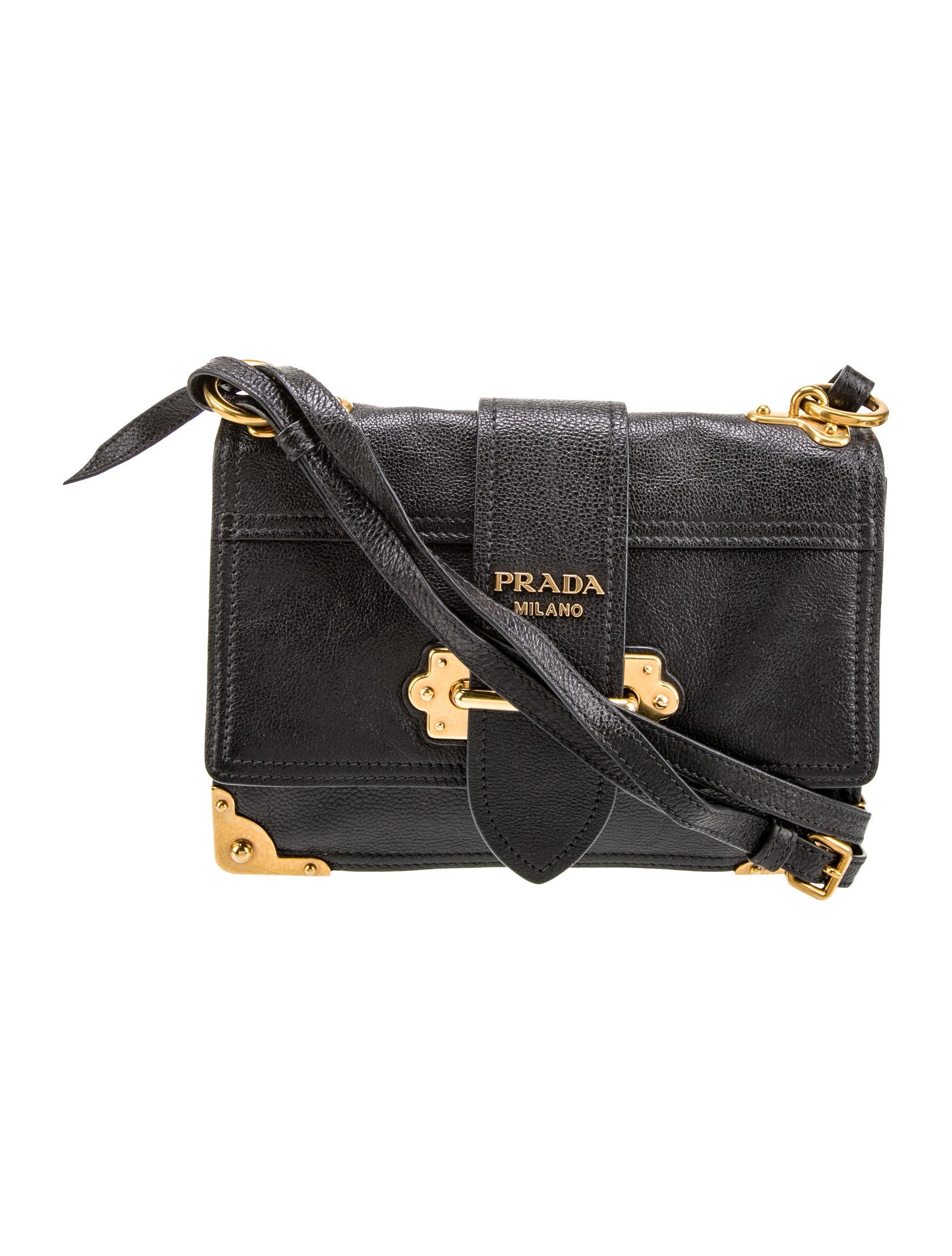 Prada Enameled Metal Triangle Cahier