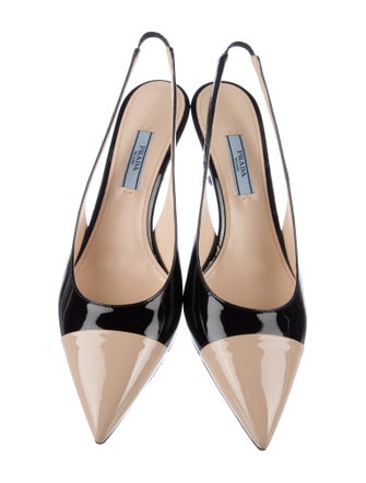 Prada Patent Leather Slingback Pumps