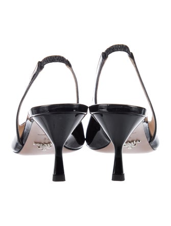 Prada Patent Leather Slingback Pumps