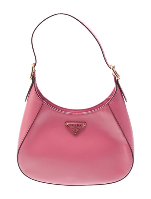 Prada Enameled Metal Triangle Cleo