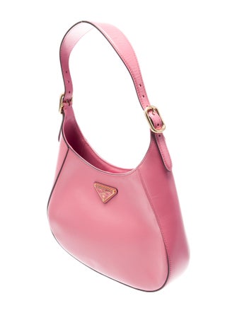 Prada Enameled Metal Triangle Cleo